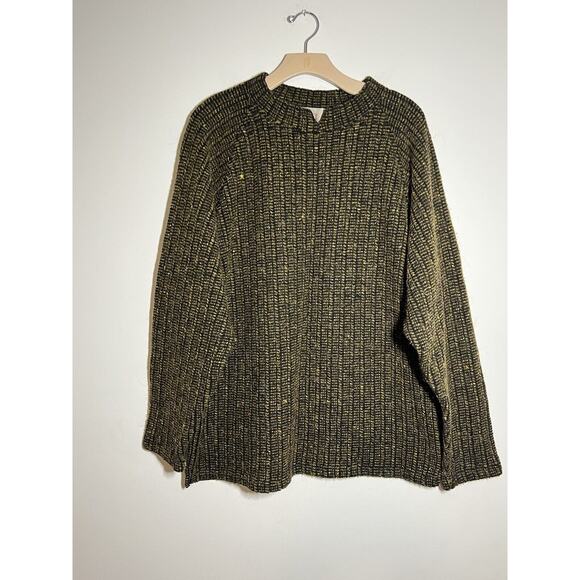 The Territory Ahead Men's EUC Brown/Olive/Black Print Wool Pullover Sweater L - Picture 1 of 5